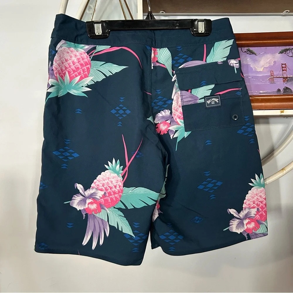 Billabong Boys Kids Youth 14 27 Sunday Pro Navy Pineapple  BoardShorts